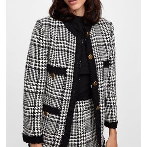 Zara Long Tweed Blazer